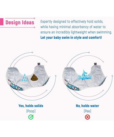 Eco-Friendly PINK & BLUE 2-Piece Swim Diaper Set for Boys & Girls | Reusable Swim Pants (4.5-16 kg & 7-20.5 kg) | Kohla-M - Pack of 2 - Buy Online on GoSupps.com
