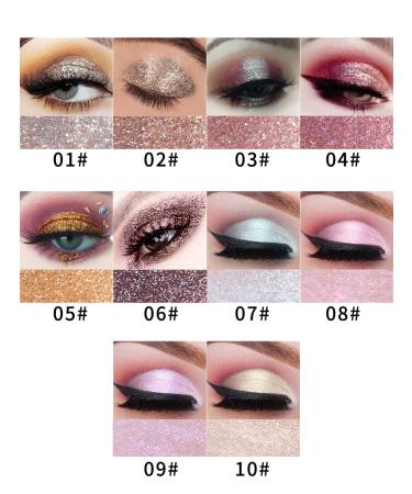 Shop Long Lasting Shimmery Eyeshadow Compact - Glitter & Sequins Pigment Eye Makeup for Stunning Looks - Buy Online on GoSupps.com