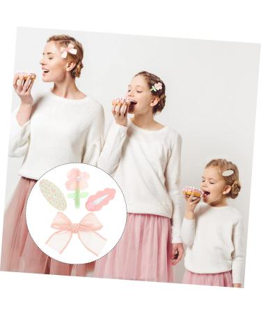 FAVOMOTO 4 Sets Hair Clip Hair Accessories Pearl Hair Clip Baby Hair Barrettes Hair Clips Floral Hair Clip Little Girls Hair Accessories Wedding Decor Tiara Acrylic Hairpin Hair Pink Child - Buy Online on GoSupps.com