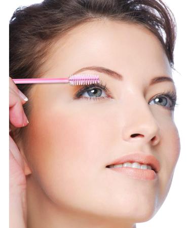 AIBAOBAO 100pcs Pink Crystal Disposable Mascara Wands - Eyelash & Eyebrow Brush Set for Makeup Tools - Buy Online on GoSupps.com