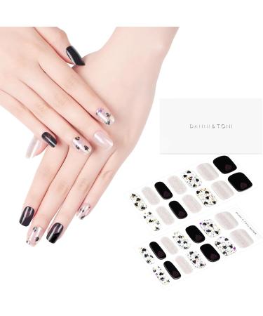 Danni & Toni Half Hardened Gel Nail Films | Endless Love Heart-Shaped Sequins | Valentine's Day UV Gel Nail Foil | Self-Adhesive Nail Wraps (28 Stickers) - Buy Online on GoSupps.com