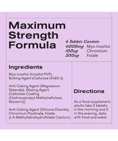 MyOva Myoplus Myo-Inositol PCOS Supplement - 4000mg Inositol with Folate & Chromium - 120 Vegan Tablets by MyOva - Buy Online on GoSupps.com