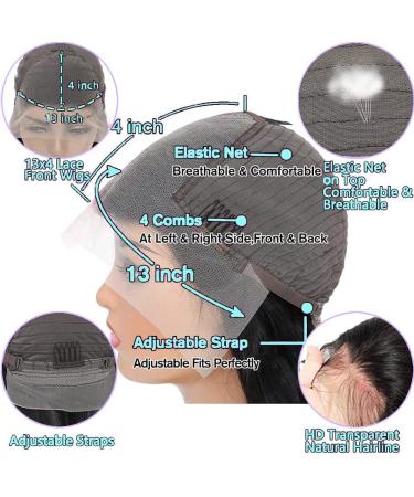 K KF BEAUTY U 26 Body Wave HD Transparent Lace Front Wig | Pre Plucked with Baby Hair | 150% Density | Natural Black - Buy Online on GoSupps.com