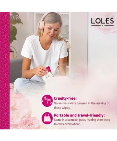 LOLE'S Micellar Wipes with Rose Water - Gentle Makeup Remover with Plant Based Ingredients - Buy Online on GoSupps.com