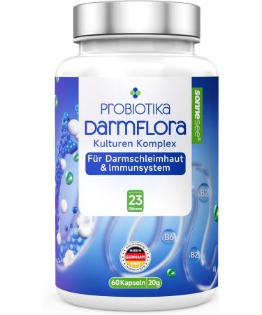 Sonnesee Intestinal Flora - 23 Bacterial Strains Lactobacillus & Bifidobacteria Vegan B-Vitamins Acacia Fibers - 60 Capsules Made in Germany - Buy Online on GoSupps.com