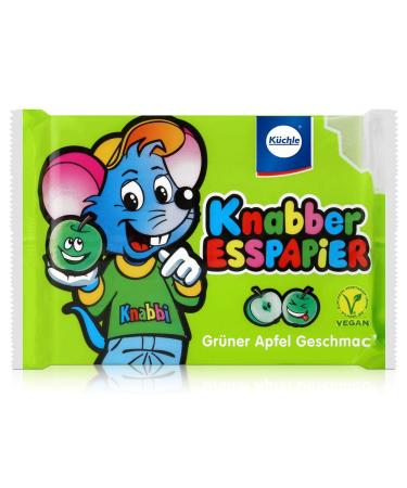 K chle Nibbles Edible Paper Green Green Apple Flavour 25g Wafers