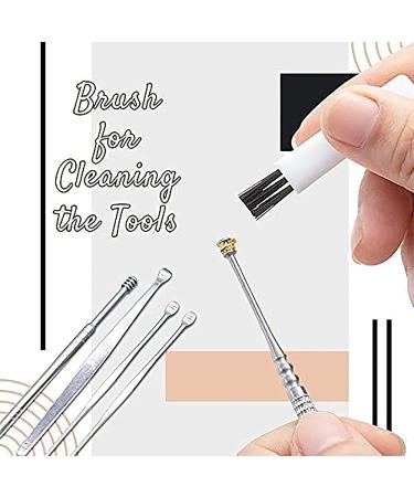 Spring Ear Wax Cleaner Tool Set - 6pcs Earwax Removal Kit with Storage Box & Brush - Buy Online on GoSupps.com