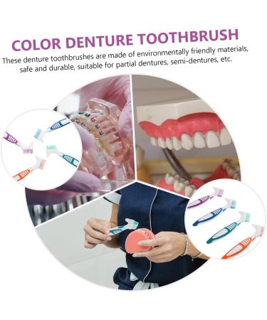 Iwowhero 4-Piece Children's Toothbrush Set | Denture Cleaning Brush for Prothesis Care | Adult & Kids Cleaning Tools - Buy Online on GoSupps.com