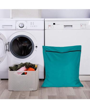 AUXSOUL Pet Laundry Bag - Stops Pet Hair Blocking Washing Machine - Big Size Wash Bag for Dog Cat Horse - Hair Remover Safely - 25.8 x 27.8 (65 x 70cm) - Lake Blue - Buy Online on GoSupps.com