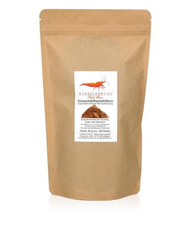 Garnelen4you sea almond leaves |100x 6-9 cm |Premium long -term feed & water treatment |Climate -neutral packaging |valuable ingredients |Shrimp fish crabs snails 100 pieces (1 Pack) 100