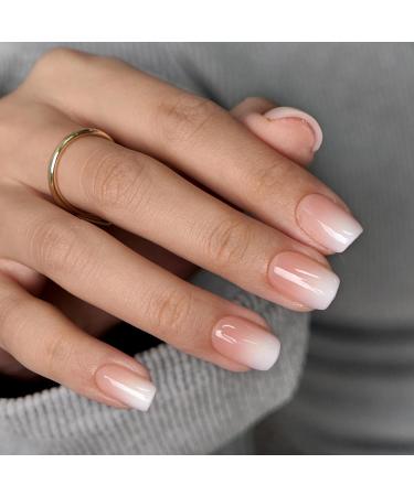 btartboxnails XCOATTIPS Ombre Nails - Extra Short Square Press On Nails (150Pcs 15 Sizes) - Nude Peach Soft Gel False Nails Soak Off Acrylic Extensions - A160-XS - Buy Online on GoSupps.com