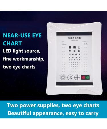 LED eye vision chart for myopia eye optiometry accurate measurement with multiple vision markers including 2 installation methods for home or clinic use - Buy Online on GoSupps.com
