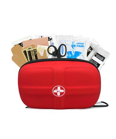 Rhino Rescue Mini first aid kit small waterproof portable emergency camping essentials for travel at home car student dormitory camping hiking (red) - Buy Online on GoSupps.com