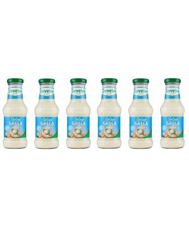 6x Develey Salsa Greca Greek sauce glutenfree herb sauce table sauce sauce ideal for vegetables glass bottle 250 ml