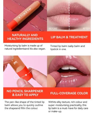 Moisturizing Tinted Lip Balm for Women - Hydrating and Long Lasting Lip Treatment with Nutritious Cream - Lip Skin Care and Color - Buy Online on GoSupps.com