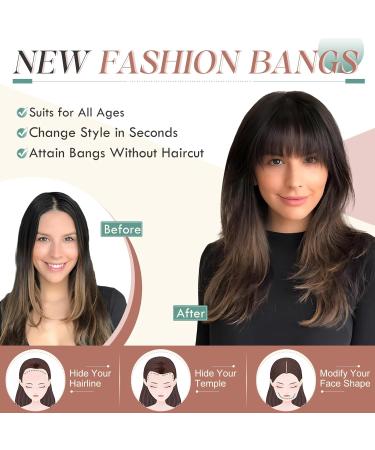Elailite Clip in Fringe Human Hair Wispy Air Bangs (Super Thin Type) - 100% Real Remy Natural Hair Bangs 5 Inch With Temples Hair Piece 15g - #60 Platinum Blonde - Buy Online on GoSupps.com