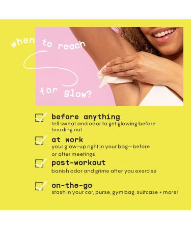 Glow Line Deodorant Wipes - 15ct Lavender Rose Deodorant for Women w/Zinc Probiotics & Prebiotics -Individually Wrapped - Sweat Wipes for Hydrating Odor Control & Cleansing (Package may vary) Lavender 1 Count (Pack of 1) - Buy Online on GoSupps.com