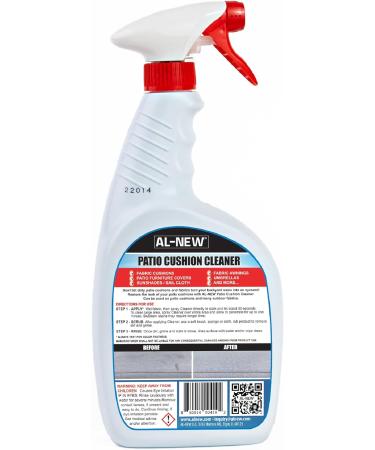 AL-NEW Patio Cushion Cleaner | Safe For Use On Outdoor Fabrics Such As Patio Cushions Awnings Furniture Covers and more (32 Ounce) - Buy Online on GoSupps.com