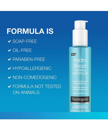 Neutrogena Hydro Boost Hydrating Facial Cleansing Gel - Pack of 3 | Hyaluronic Acid Face Wash | Gentle & Non Comedogenic - Buy Online on GoSupps.com