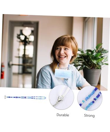 Clispeed 2 PC Adjustable Glasses Mask Chain Holder | Eyewear Band for Face Cover Sunglasses & Reading Glasses | 50cm Bead Chain Strap - Buy Online on GoSupps.com