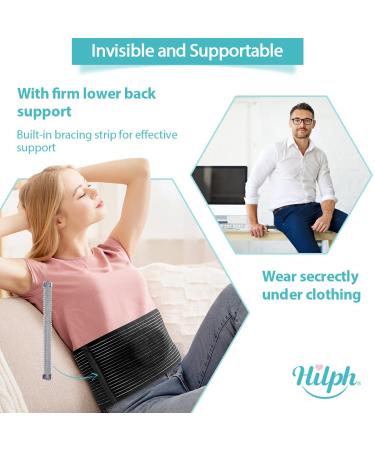 Hilph Umbilical Hernia Belt for Men and Women - Support Binder with Compression Pads for Waist Abdomen Post-Surgery - Buy Online on GoSupps.com