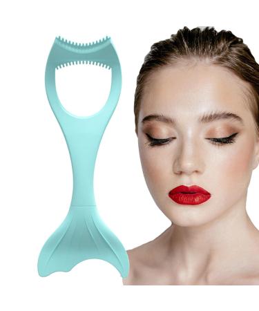 Silicone Eyeliner Tool Multifunctional Mascara Applicator Tool | Mascara Applicator Tool for Beginners Stencil Pads for Winged Eyeliner Lashes Lip Liner Beauty Ruler Ngumms Green
