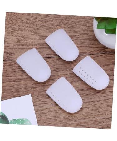 Healvian High Heel Protectors 2 Pairs - Silicone Gel Toe Caps for Big Toe Protection - Breathable Toe Covers to Reduce Friction - Size 2, White - Buy Online on GoSupps.com