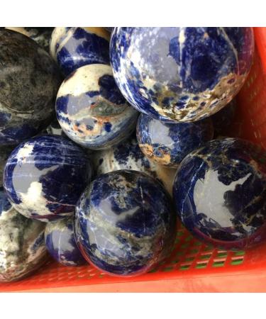 Natural Crystal Rough Crystal 1pcs Natural Blue-Veins Stone Round Ball Can be Used for Natural Stones Household - Buy Online on GoSupps.com