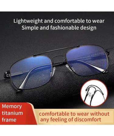 Lanlang Reading Glasses for Men & Women - Flex Memory Titanium Blue Light Filter Anti-Blue High Transparency 0-4 Diopters - Buy Online on GoSupps.com