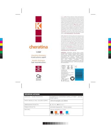 K-Cheratina - Repairing Shampoo - Professional Keratin Treatment to Restructure Damaged Hair - Prepares the Skin and Repairs Damage - 200ml - Buy Online on GoSupps.com