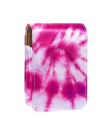 Travel Lipstick Organizer Case Lipstick Case Portable Makeup Bag With Mirror Colorful Tie Dye Swirl Pattern N476d0hcms