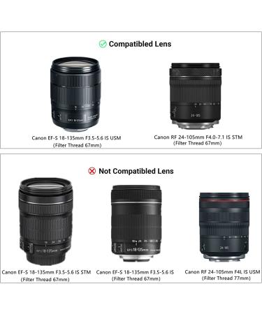 JJC Reversible Lens Hood EW-73D Replacement for Canon EF-S 18-135mm & RF 24-105mm Lens - Buy Online on GoSupps.com