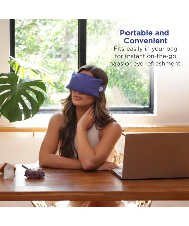 Lotus Weighted Lavender Eye Pillow | Aromatherapy Sleep Mask for Meditation & Relaxation | Hot/Cold Pack for Headache Relief | Royal Blue - Buy Online on GoSupps.com