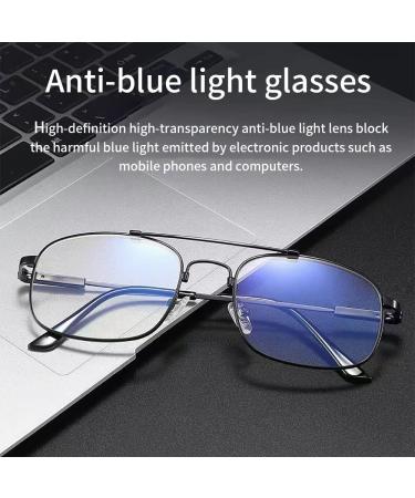 Lanlang Reading Glasses for Men & Women - Flex Memory Titanium Blue Light Filter Anti-Blue High Transparency 0-4 Diopters - Buy Online on GoSupps.com