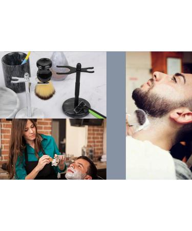 GMYIAK Razor and brush stand razor holder with marble base is more stable the base does not rust and the fitted protective distance protects your worktop a gift (white) - Buy Online on GoSupps.com