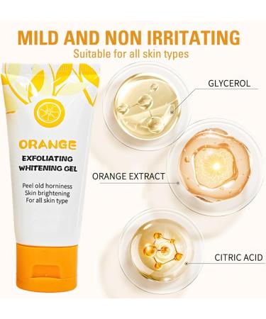 Orange Face Exfoliator Vitamin C Face Scrub Mild Exfoliating Face Wash Orange Exfoliating Gel For Brightening Skin Exfoliating Scrub Remove Dead Skin For Smooth & Radiant - Face & Body &Knee - Buy Online on GoSupps.com