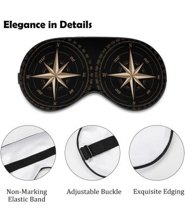 Compass Sleep Mask - Adjustable Blindfold for Men and Women | Blocks Light for a Restful Night's Sleep | Perfect for Travel and Napping - Buy Online on GoSupps.com