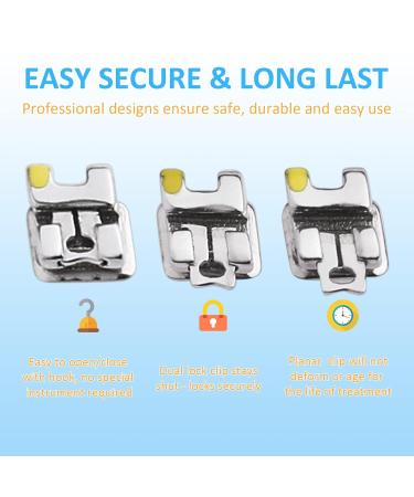 Anhuadental Orthodontic Self-Ligating Metal Bracket 0.022 Roth 345 with Hooks - 20 Brackets/Pack - Buy Online on GoSupps.com