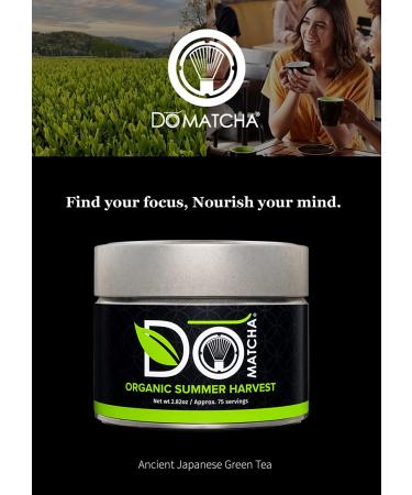 Organic Summer Harvest Matcha Powder - 2.82 oz | Authentic Japanese Green Tea - Latte Grade | DoMatcha - Buy Online on GoSupps.com