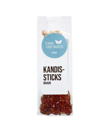 Tea in love-Kandiszucker sticks brown i 6 Kandis sticks in the foil bag I Delicious tea sugar on the stem I Brauner Kandis-Zucker Tee sticks-not only for East Frisian tea I Brown Kandis-Sticks 1 piece (6erPack)