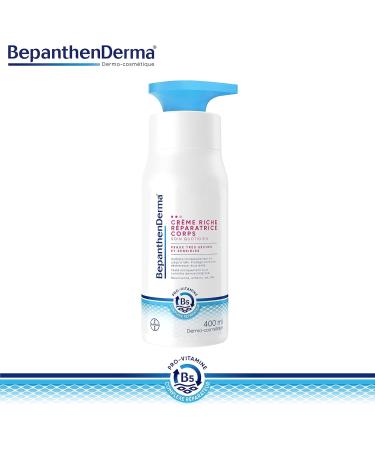 BepanthenDerma Rich body repair cream - Daily care for very dry and sensitive skin - Immediately moisturizes up to 48 hours (1) - Shea butter argan oil - Eco refill*+Pump bottle 400 ml - Buy Online on GoSupps.com