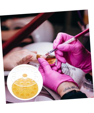 Healeved 1pc Penholder Nail Brush Holder Pen Rest Stand Manicure Pen Storage Stand Manicure Brush Holder Pen Holder for Salon Leopard Hair Nets Manicure Pen Rest Acrylic Crystal Pen Round - Buy Online on GoSupps.com