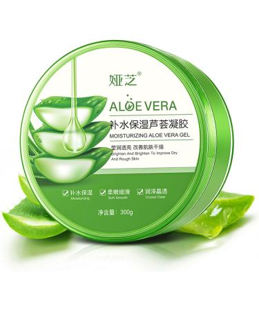 Aloe Vera Gel 300g Natural Aloe Gel Sun Relief Moisturizer Organic Aloe Vera Gel Aloe Vera Moisturiser for Face & Body Soft and Soothing Sensitive Skin Hydration - Buy Online on GoSupps.com