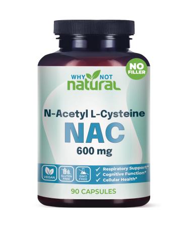 NAC Supplement 600 mg N-Acetyl Cysteine Capsules Pure N-Acetylcysteine No Filler