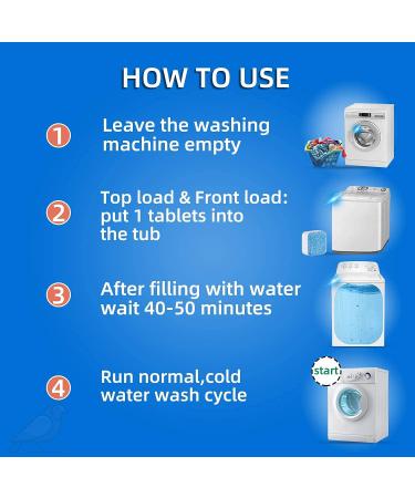 Oradess Washing Machine Cleaner Tablets - Deep Cleaning for Top & Front Loading Washers (17 Tablets) - Buy Online on GoSupps.com