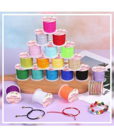 Nylon String for Bracelets - Cridoz 20 Rolls Chinese Knotting Cord for Kumihimo & Jewelry Making - Buy Online on GoSupps.com