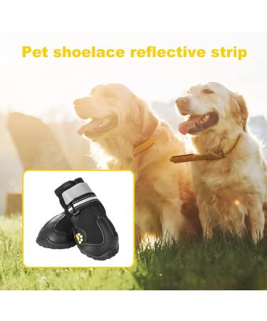 Faankiton Waterproof Dog Shoes - 4 Piece Set for Medium & Large Dogs | Non-Slip Sole & Reflective Straps for Paw Protection - Buy Online on GoSupps.com