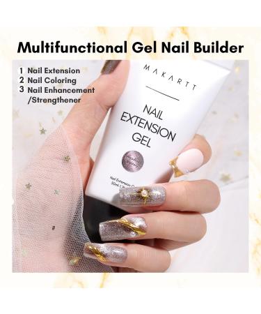 Makartt Poly Nail Gel - 50ml Cat Eye Colors for DIY Nail Extensions | Perfect Gift for Nail Art Beginners | Woodland Mystery - Buy Online on GoSupps.com