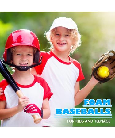 Jerify 12 Pack Foam Training Baseballs - 9 Inch Soft Baseballs for Kids and Teenagers - Practice Balls in Red, Blue, Green, Yellow - Buy Online on GoSupps.com