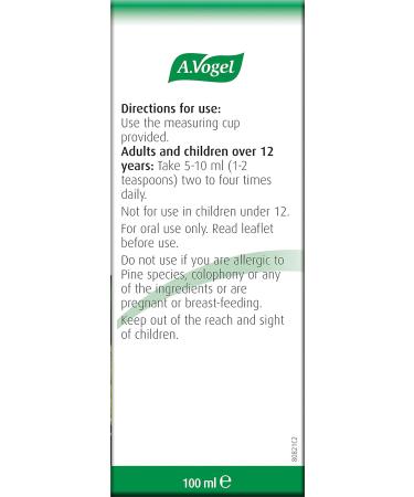 A.Vogel Bronchosan Pine Cough Syrup 100ml - Effective Dry & Tickly Cough Medicine for Adults - Buy Online on GoSupps.com